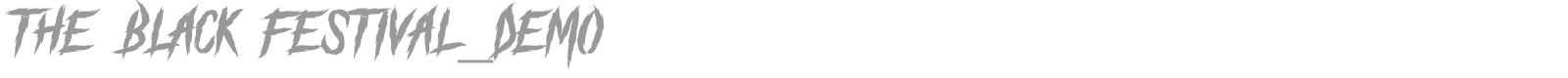 The Black Festival font preview